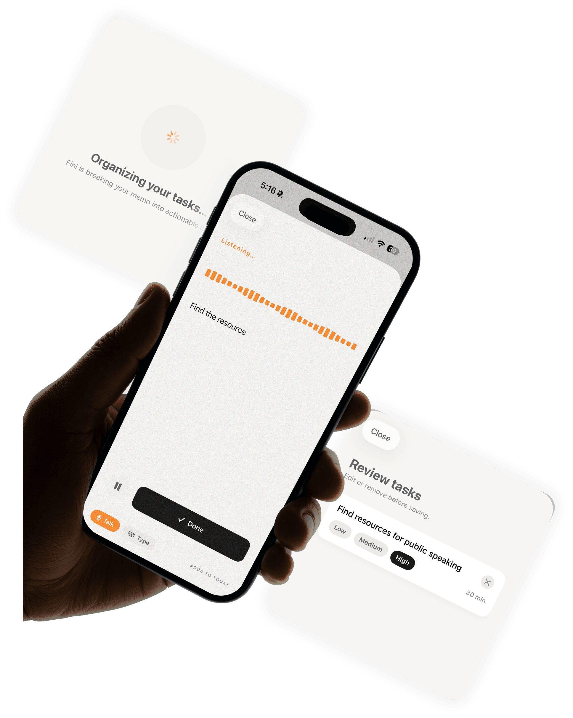 Voice and intent: Fini turns what you say into a prioritized plan