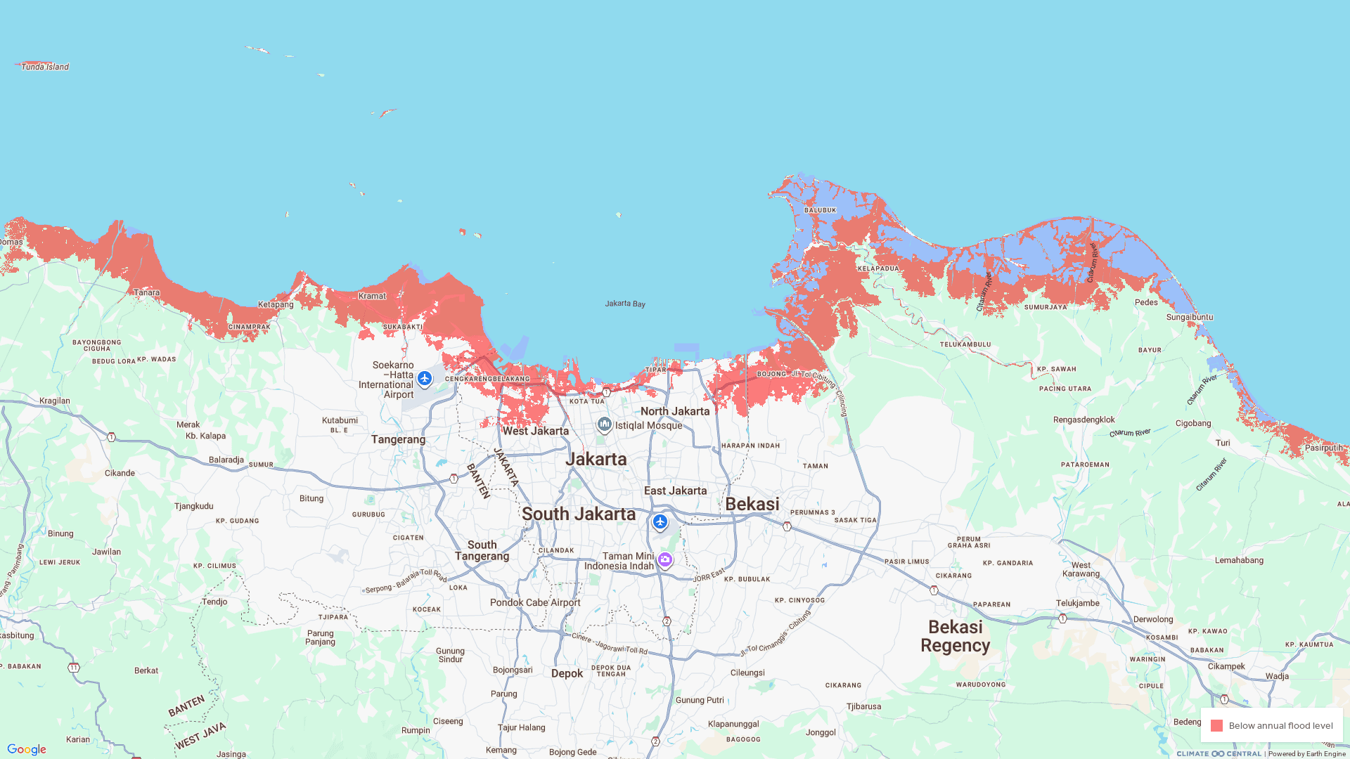 Jakarta 2050 flood-risk map